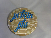 Pi Beta Phi Sorority Gold Symbol Button-Large