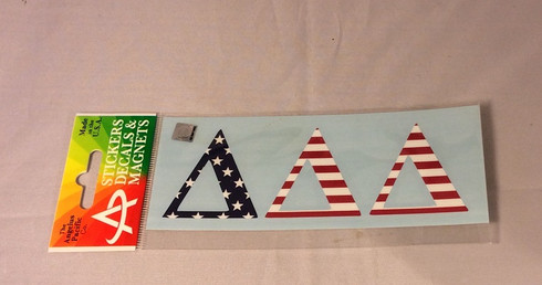 Delta Delta Delta USA Car Letters- American Flag Pattern