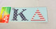 Kappa Delta Sorority USA Car Letters- American Flag Pattern