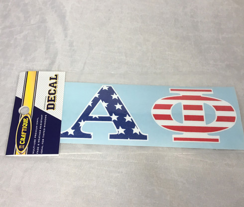 Alpha Phi Sorority USA Car Letters- American Flag Pattern