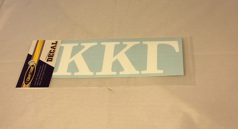 Kappa Kappa Gamma Sorority White Car Letters