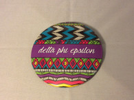 Delta Phi Epsilon Sorority Tribal Print Button- Large
