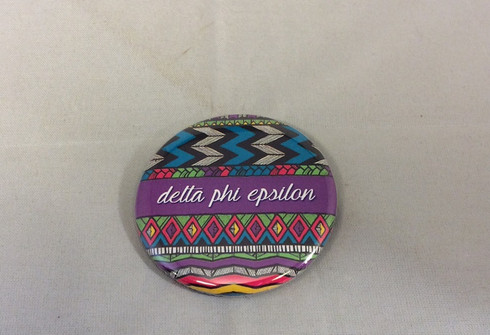 Delta Phi Epsilon Sorority Tribal Print Button- Small
