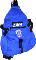 Zeta Phi Beta Sorority Sling Shoulder Bag-Blue