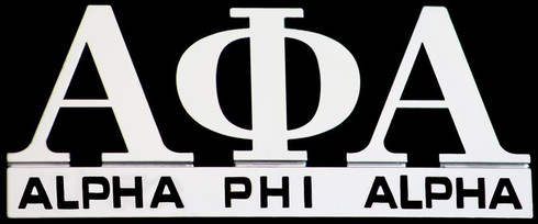 Alpha Phi Alpha Fraternity English Spelling Car Emblem