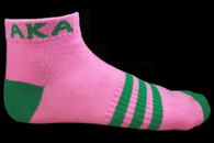 Alpha Kappa Alpha Sorority Multi-Color Ankle Socks- Pink 