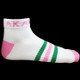 Alpha Kappa Alpha Sorority Multi-Color Ankle Socks- White