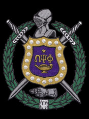 Omega Psi Phi Fraternity Emblem- 2 7/8 Inches