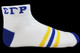 Sigma Gamma Rho Sorority Multi-Color Ankle Socks- White