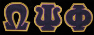 Omega Psi Phi Fraternity Twill Letter Set 
