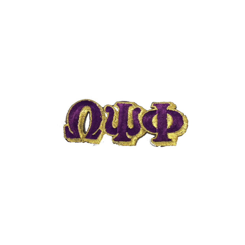 Omega Psi Phi Fraternity Connected Letter Set Purple