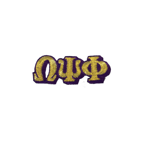 Omega Psi Phi Fraternity Connected Letter Set- Gold