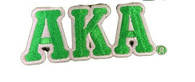 Alpha Kappa Alpha AKA Sorority Connected Letter Set-Green