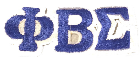 Phi Beta Sigma Fraternity Connected Letter Set-Blue