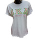 Alpha Kappa Alpha AKA Stitched Letter T-Shirt- White