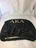 Alpha Kappa Alpha AKA Sorority Headrest Cover-Black-Set of 2- Back
