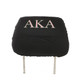 Alpha Kappa Alpha AKA Sorority Headrest Cover-Black-Set of 2 