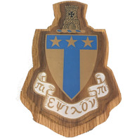 Alpha Tau Omega Fraternity Raised Wood Crest