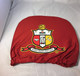 Kappa Alpha Psi Fraternity Headrest Cover- Crimson- Set of 2-Front