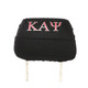 Kappa Alpha Psi Fraternity Headrest Cover- Black- Set of 2
