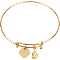 Sigma Sigma Sigma Sorority Expandable Bracelet- Gold 