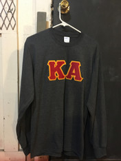 Kappa Alpha Fraternity Long Sleeve Shirt- Charcoal Heather