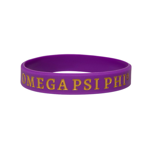 Omega Psi Phi Fraternity Silicone Bracelet-Purple