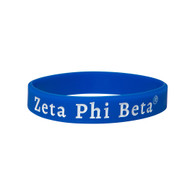 Zeta Phi Beta Sorority Silicone Bracelet- Blue 