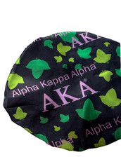 Alpha Kappa Alpha AKA Sorority Sleep Bonnet Cap-Black