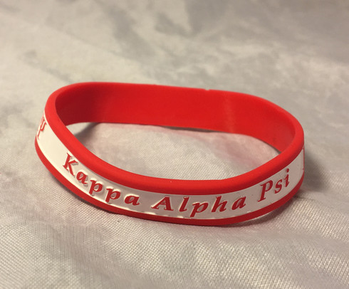 Kappa Alpha Psi Fraternity Two-Tone Silicone Bracelet