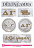 Delta Gamma Sorority Stickers- Marble