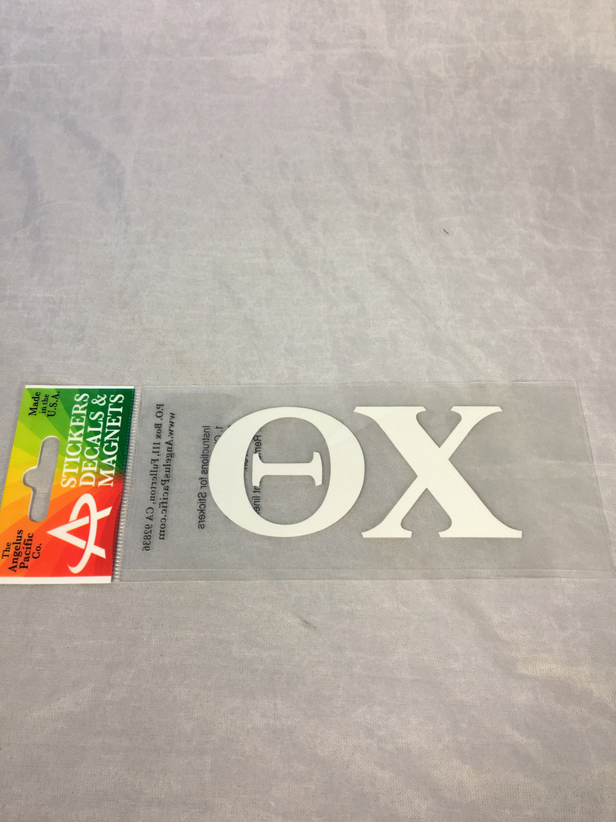  Chi Psi Fraternity White Letter Sticker Decal Greek 2