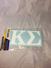 Kappa Sigma Fraternity White Car Letters- 3 1/2 inches 