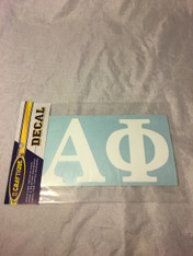 Alpha Phi Sorority White Car Letters- 3 1/2 inches