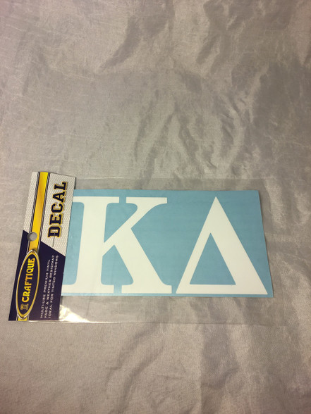 Kappa Delta Sorority White Car Letters- 3 1/2 inches