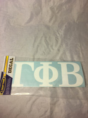 Gamma Phi Beta Sorority White Car Letters- 3 1/2 inches