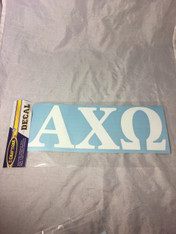 Alpha Chi Omega Sorority White Car Letters- 3 1/2 inches