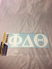 Phi Delta Theta Fraternity White Car Letters- 3 1/2 inches