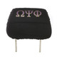 Omega Psi Phi Fraternity Headrest Cover- Black- Set of 2