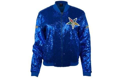 Order of the Eastern Star OES Sequin Jacket- Blue