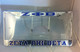 Zeta Phi Beta Sorority Three Greek Letter License Plate Frame- Silver/Blue