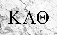 Kappa Alpha Theta Sorority Flag- Marble 