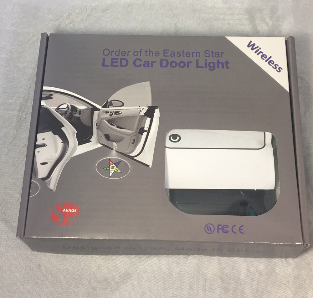 Order of the Eastern Star OES LED Car Door Light Set of 2-New! 