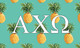 Alpha Chi Omega Sorority Flag-Pineapple
