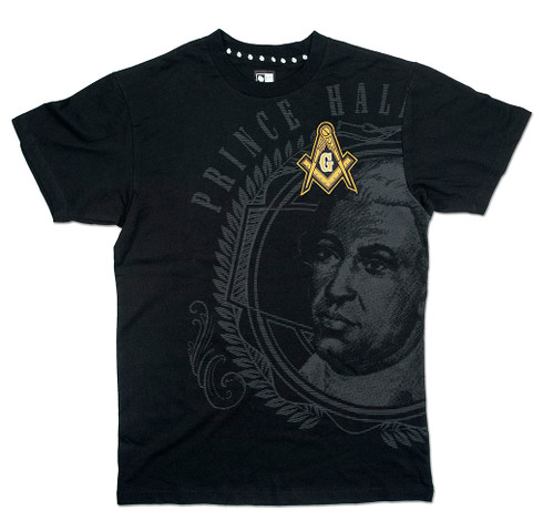 Prince Hall Mason Masonic Symbol Shirt-Black-Front