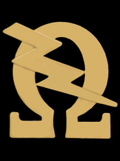 Omega Psi Phi Fraternity Bolt Lapel Pin-Gold
