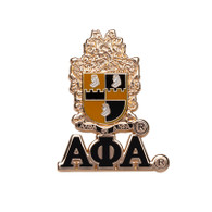 Alpha Phi Alpha Fraternity Crest with 3 Greek Letter Lapel Pin