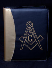 Mason Masonic Padfolio- Black/Gold