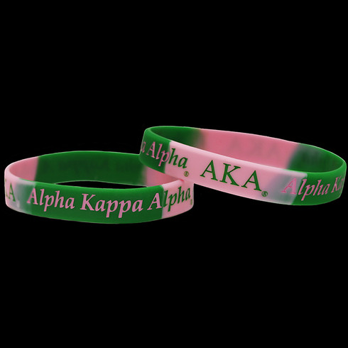 Alpha Kappa Alpha Sorority Silicone Bracelet
