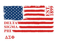Delta Sigma Phi Fraternity Comfort Colors Shirt- American Flag
